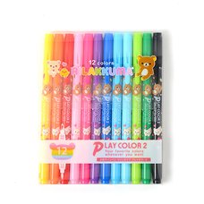 Rilakkuma Play Color 2 Double-Ended Color Pen Set (12 Colors)