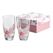 Hana Hitohira Flower Petals Iced Coffee Glass Set