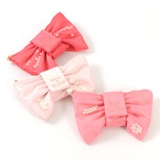 Maison de FLEUR Pink Ribbon & Pearls Pouch