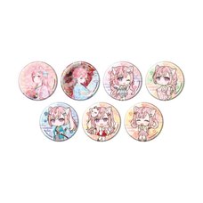 Yuuki Sakuna Hologram Tin Badge (57mm) Original & Mini Character Illustration Box Set