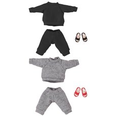 Nendoroid Doll Outfit Set: Sweatshirt and Sweatpants (Black/Gray)