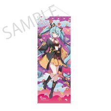 Hatsune Miku x Lucky Cat x Midsummer Kumagaya - Almost Life-size Tapestry Hatsune Miku Black Cat Art by Icomochi