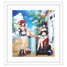 Dolphin Wave Reproduction Art Print Iruka Sakimiya & Michiru Tojo: Coast Riding Ver.