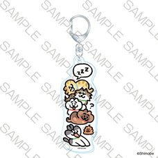 Neko to Shimobe Slightly Long Acrylic Key Chain Gathering