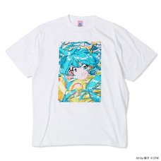 Hatsune Miku Twilight Dreamer Big Silhouette White T-Shirt