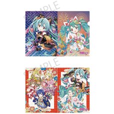 Hatsune Miku x Lucky Cat Clear File Art by Rassu (Re-run)