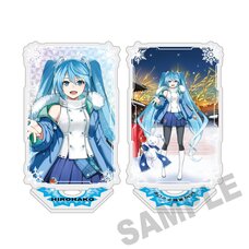 Snow Miku x Hirohako Pirouette Acrylic Stand Hirosaki Snow Miku Art by Kurojishi