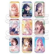 Love Live! Hasu no Sora Jogakuin School Idol Club Tradable Square Tin Badge with Stand Ver.Connect Girls (1 Piece)
