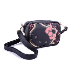 Hello Kitty w/ Bows Black & Pink Laser-Cut Crossbody Bag