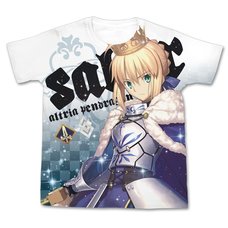 Fate/Grand Order Altria Pendragon Full-Color White T-Shirt