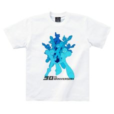 Mega Man 30th Anniversary Blue Gradation Art T-Shirt