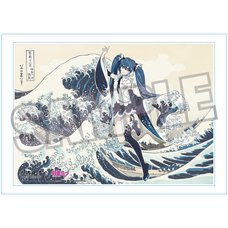 Katsushika Hokusai x Hatsune Miku by Rella Serial Numbered A3 Acrylic Panel Hatsune Miku: The Great Wave Off Kanagawa