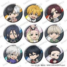 TV Anime Wind Breaker Chibi Character Glimmering Tin Badge Collection Together with Plushies Ver. Complete Box Set