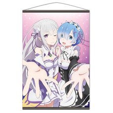 Re:Zero -Starting Life in Another World- B2 Tapestry Emilia & Rem Ver. 1 (Re-run)