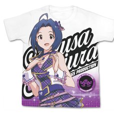 The Idolm@ster One For All Azusa Miura Full-Color White T-Shirt