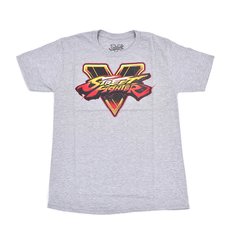 Street Fighter Logo Men's Gray T-Shirt