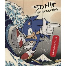 Sonic the Hedgehog Tokyo Tegaki Yuzen Silk Noren - Colored