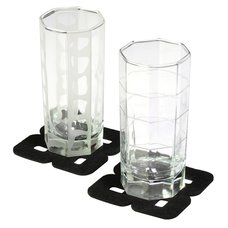 Octagonal Pilsner Glass & Coaster Set