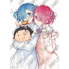 Re:ZERO -Starting Life in Another World- B2-sized Tapestry Ram & Rem Illustrated by Haruno Atori (C108)