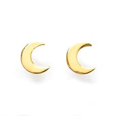 Lilou Crescent Moon Stud Earrings