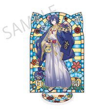 Hatsune Miku x Lucky Cat x Midsummer Kumagaya Stained Glass-Style Finish Acrylic Stand KAITO Art by Icomochi