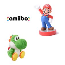 Green Yarn Yoshi amiibo w/ Free Mario amiibo