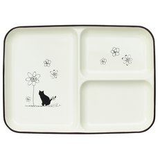 Wildflowers & Cat Lacquerware Lunch Plate