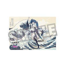 Katsushika Hokusai x Hatsune Miku by Rella Fabric Poster Hatsune Miku: The Great Wave Off Kanagawa