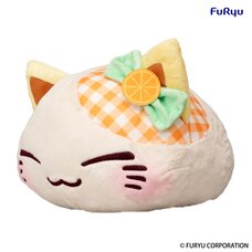 Nemuneko Cat Fruit Big Plushie Toy Orange