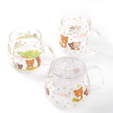 Rilakkuma Korilakkuma to Atarashii Otomodachi Heat-Resistant Glass Tea Set