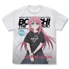 Bocchi the Rock! Hitori Gotoh Full Graphic T-Shirt White