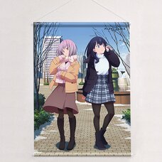 Gridman Universe W Suede B2 Tapestry Rikka Takarada & Akane Shinjo: Winter Date Ver.