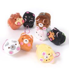 Square Japanese Dogs Plush Coin Pouches