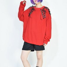 ACDC RAG Shoulder Lace Loose Sweater