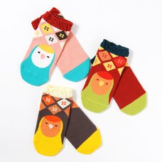KOTORITACHI Peach-faced Lovebird Printed Socks