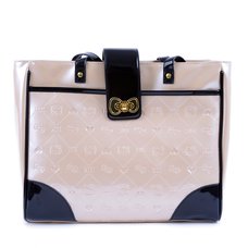 Hello Kitty Champagne Embossed Pattern Square Tote