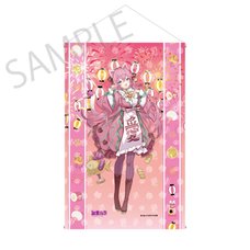 Hatsune Miku x Lucky Cat x Midsummer Kumagaya Tapestry Megurine Luka Art by Icomochi