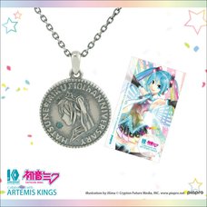 Hatsune Miku 10th Anniversary Oxidized Coin Pendant
