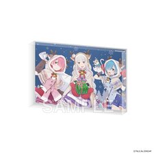 Re:Zero -Starting Life in Another World- Acrylic Block Christmas Costume Ver.