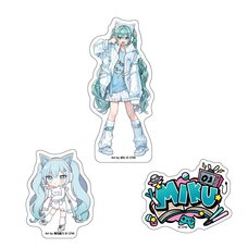 Hatsune Miku Don Quijote Fair 2025 Sticker Set of 3 Hatsune Miku: Akiba Culture Fashion Ver.