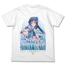 The Idolm@ster Million Live! Overlaying the Blue Shizuka Mogami Full-Color White T-Shirt