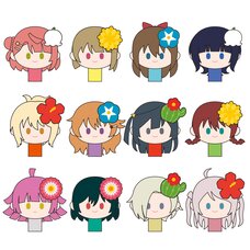 Love Live! Nijigasaki High School Idol Club FLOWER MUSIC LIVE Boooooom Boooooom Bee!! Face Mascot