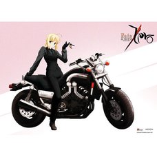 Fate/Zero Saber on Motorcycle Wall Scroll