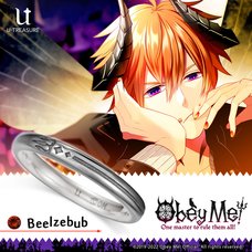 Obey Me! Beelzebub Black-Coated Silver Ring