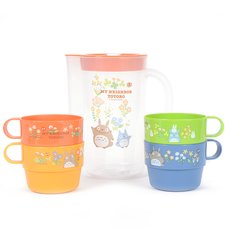 My Neighbor Totoro Totoro & Flowers Stackable Cup & Pitcher Set