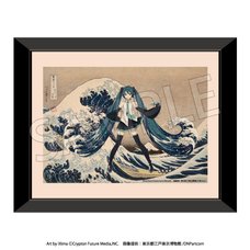 Katsushika Hokusai x Hatsune Miku Reproduction Art Print Thirty-Six Views of Mount Fuji: The Great Wave Off Kanagawa (Re-run)