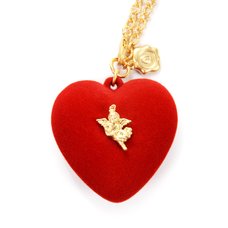 Q-pot. x Q-pid. Melty Heart Red Necklace