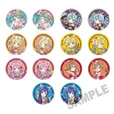 Hatsune Miku x Lucky Cat Tradable Tin Badge Piapro Characters Art by Rassu (1 Piece)