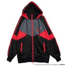 LISTEN FLAVOR Meiko 2-way Jersey Hoodie Black