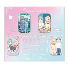 Love Live! Superstar!! Onitsuka Sisters Memorial Square Tin Badge Set